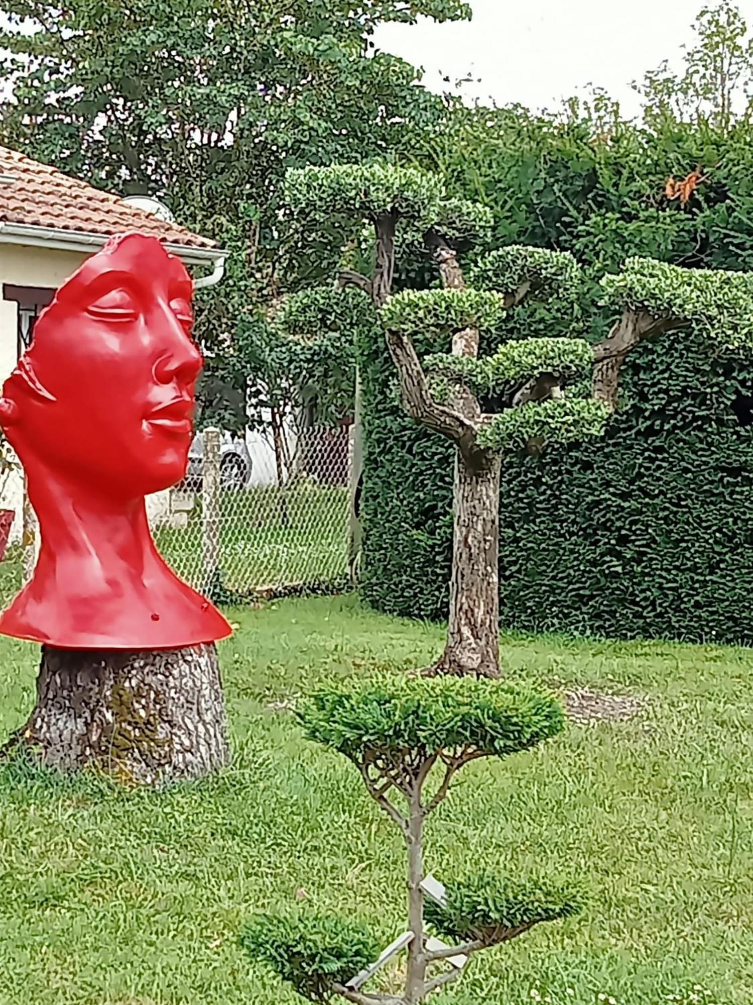 une pause quelque part au jardin des érables et des niwakis Saint-Medard-de-Guizieres Exterior foto